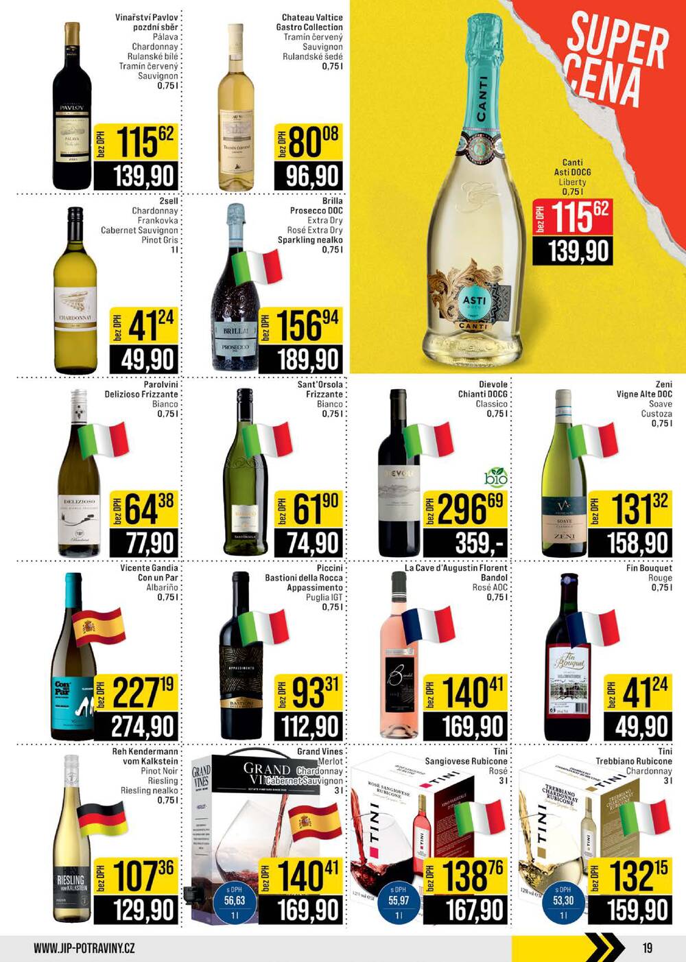 JIP Cash & Carry Brno, Praha, Ostrava, Jilemnice, Pardubice, Ostrava, Karlovy Vary, Olomouc a Zlín od 18.3. do 24.3.2026