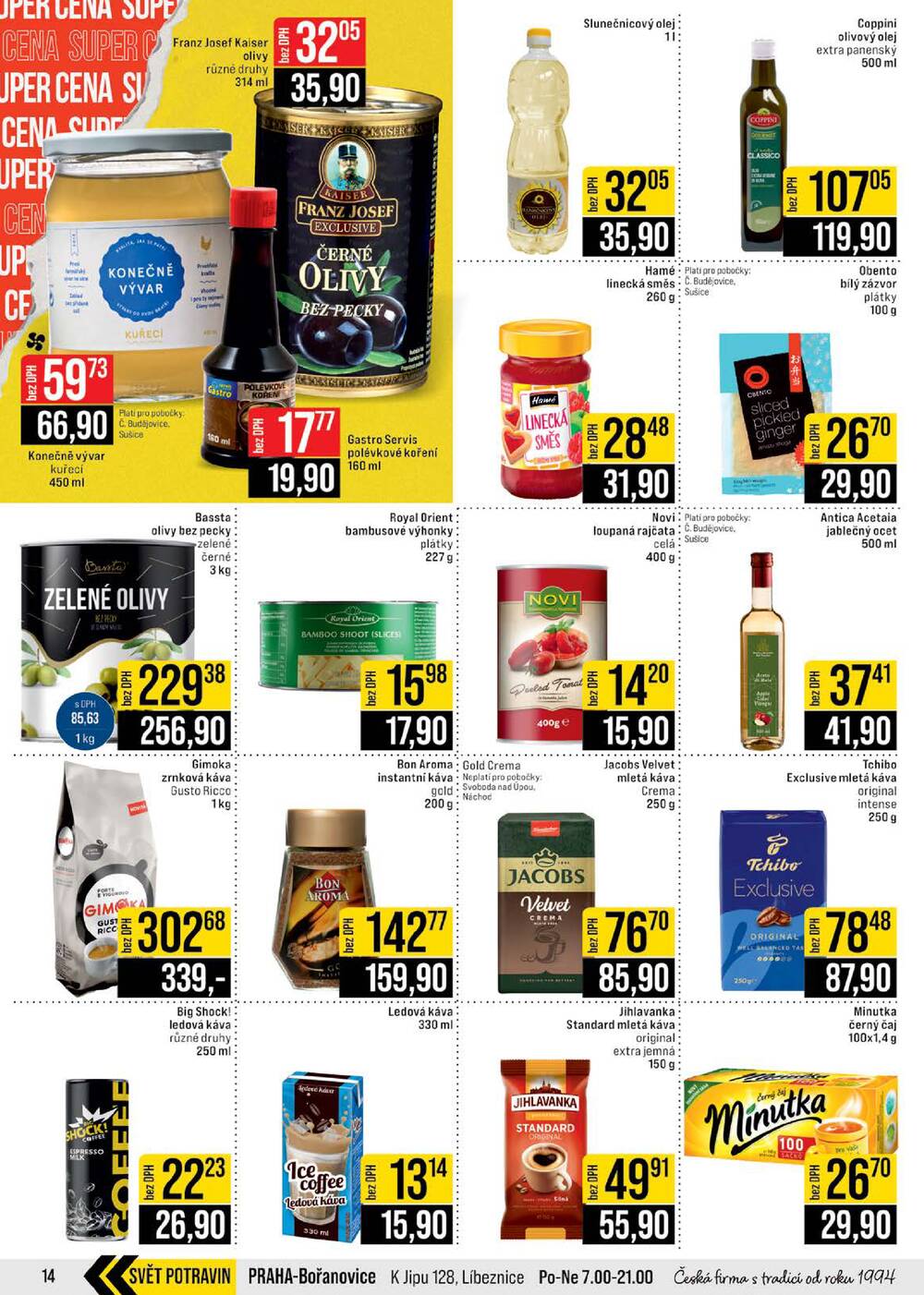 JIP Cash & Carry České Budějovice, Most, Náchod, Polička, Sušice a Svoboda nad Úpou od 18.3. do 24.3.2026