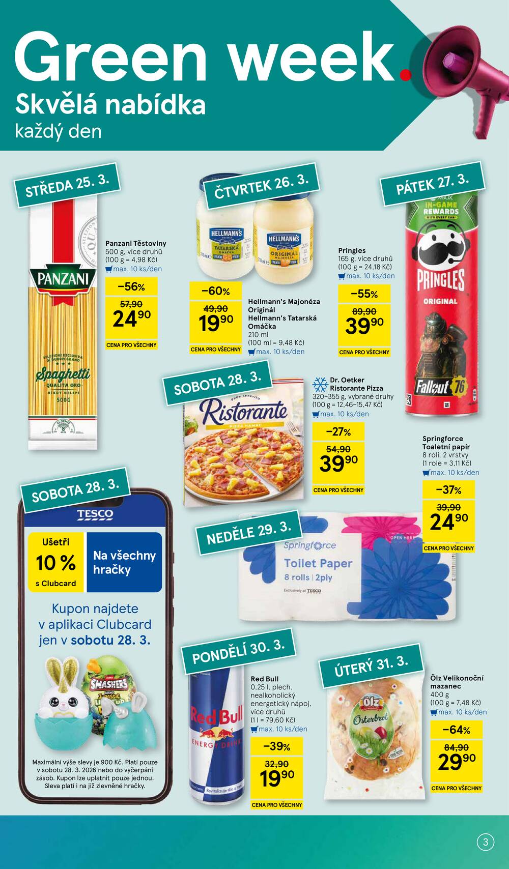 Tesco supermarkety od 25.3. do 30.3.2026