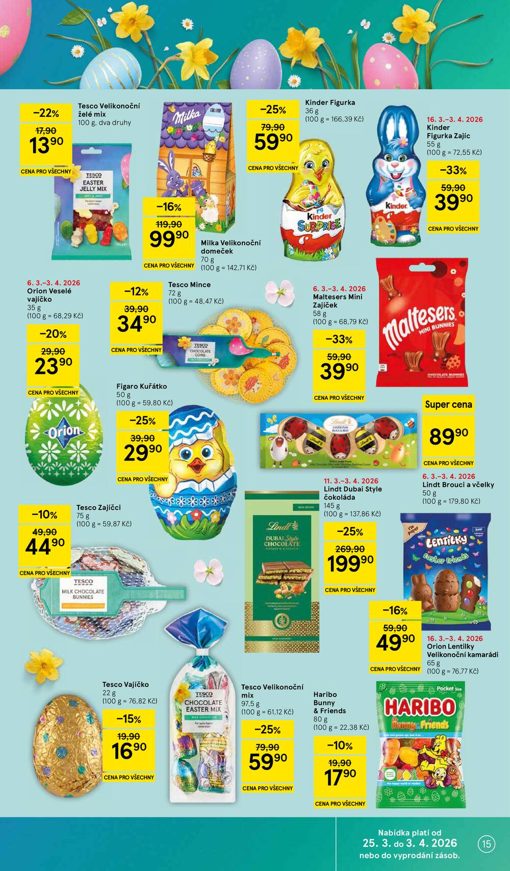Tesco malé hypermarkety od 25.3. do 30.3.2026
