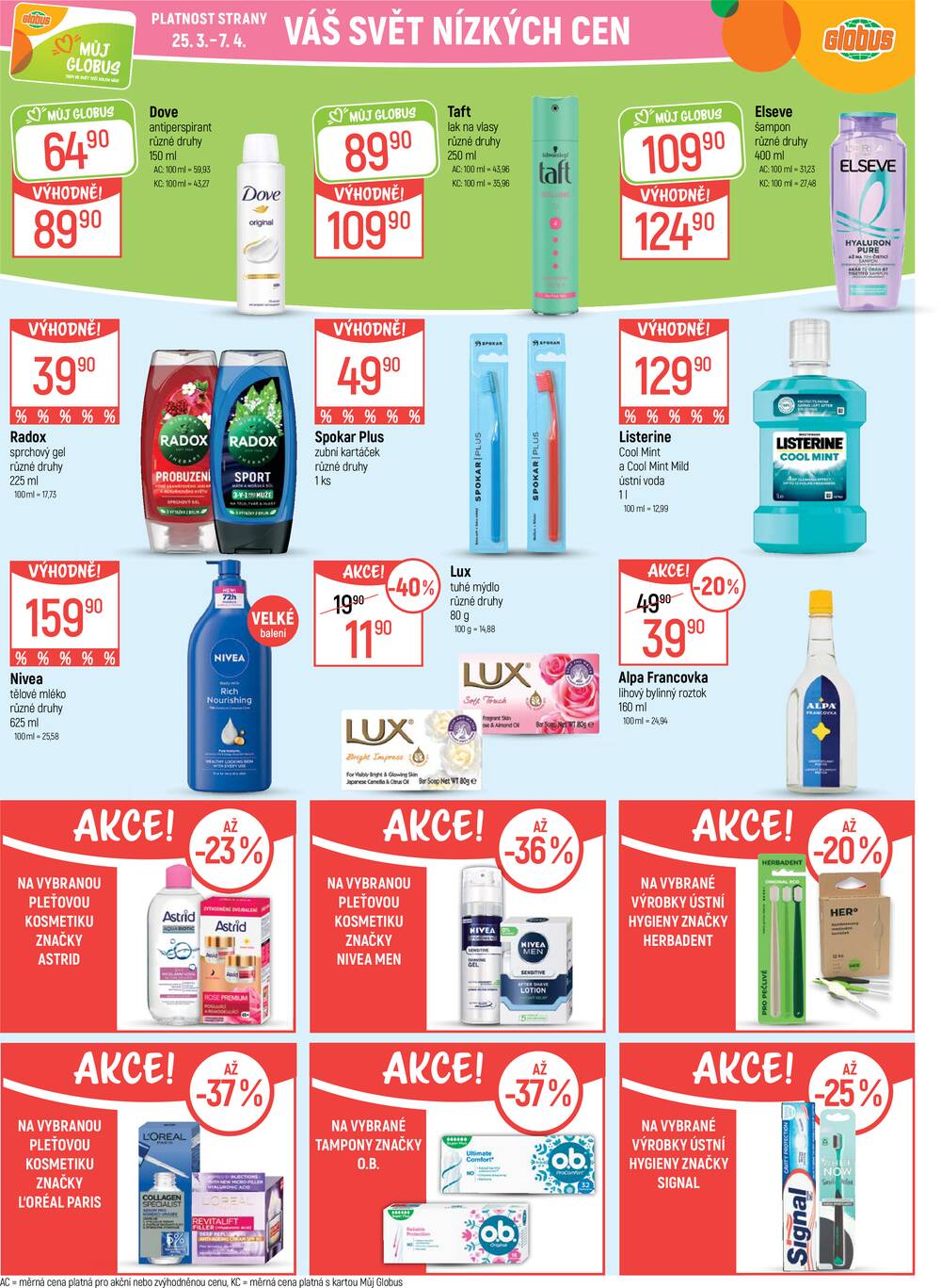 Akční leták Globus 25.3. - 31.3.2026 - Globus Praha - Centrum Černý Most
