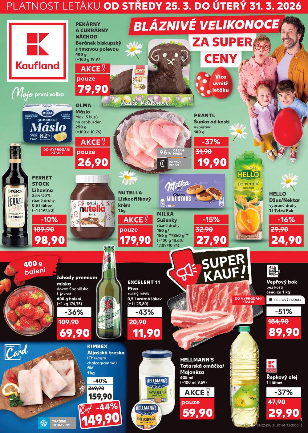 Leták Kaufland - Kaufland 25.3. - 31.3. - Kaufland - Zlín - Vršava - strana 1