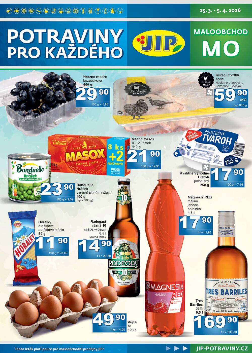 Leták JIP - JIP Maloobchod od 25.3. do 5.4.2026 - strana 1