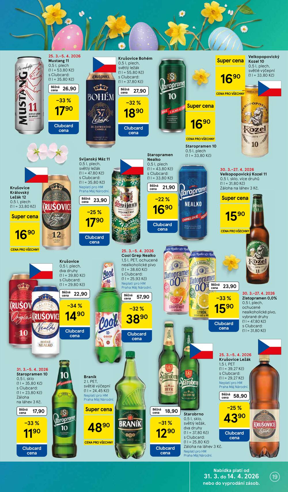 Tesco malé hypermarkety od 31.3. do 5.4.2026