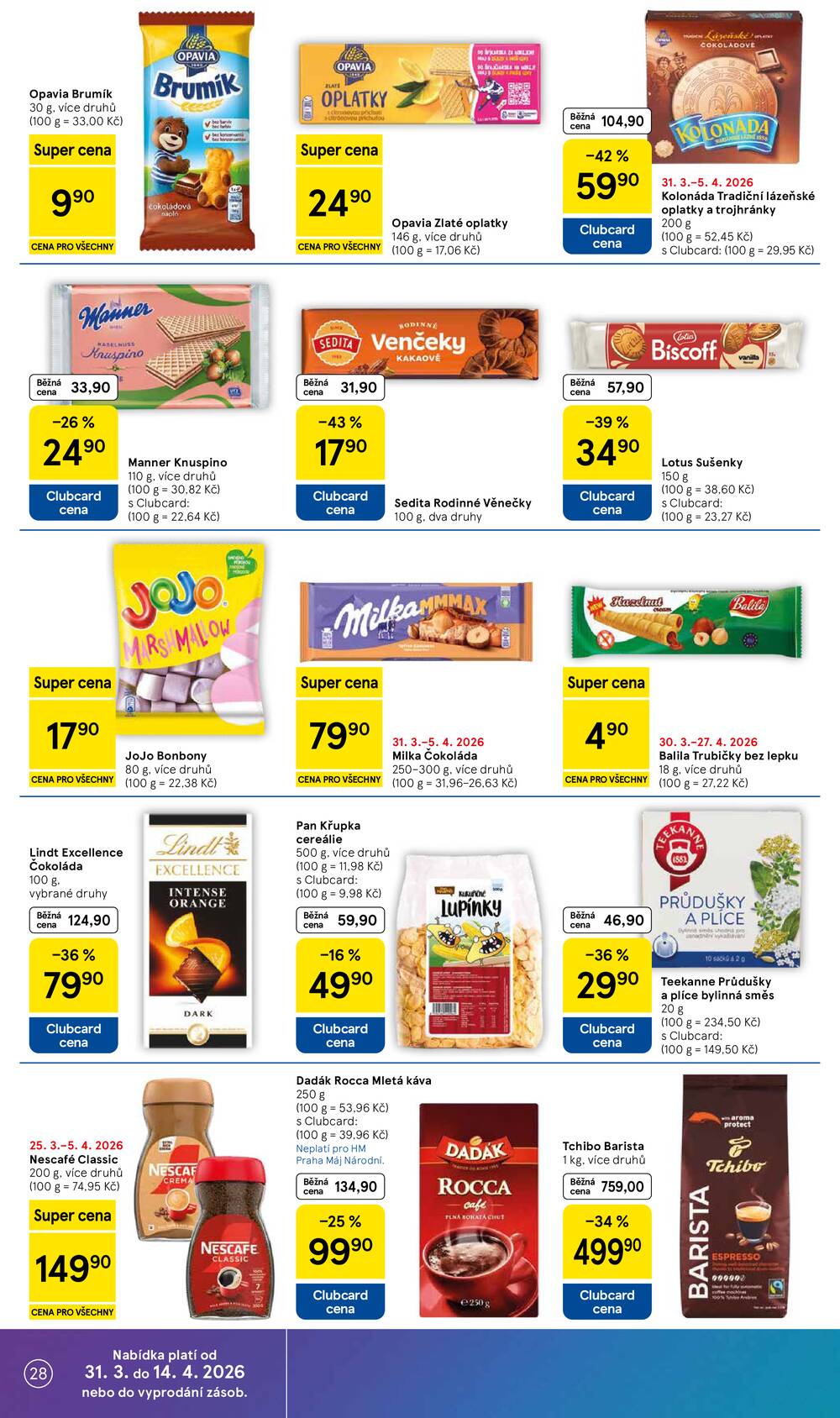 Tesco malé hypermarkety od 31.3. do 5.4.2026