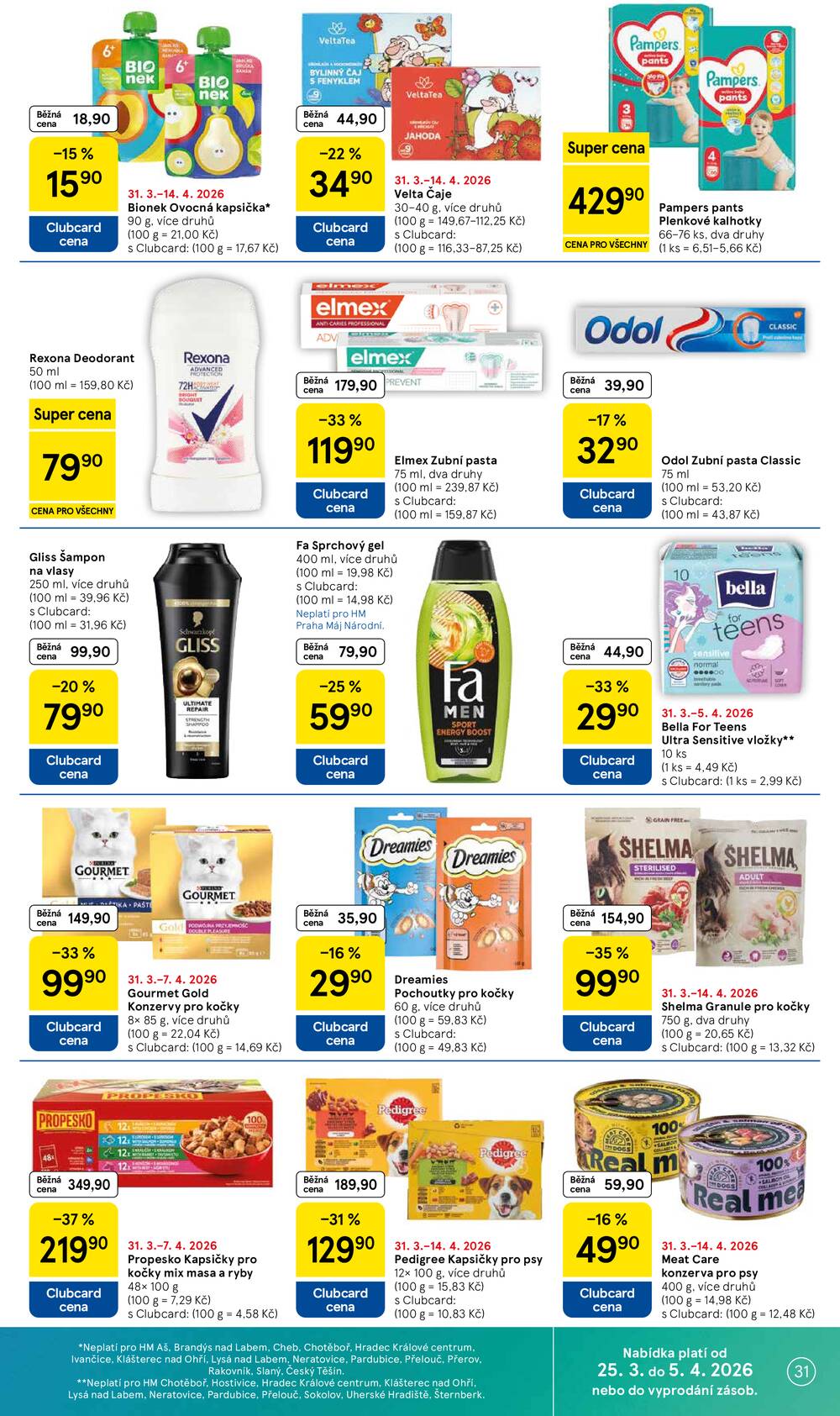 Tesco malé hypermarkety od 31.3. do 5.4.2026