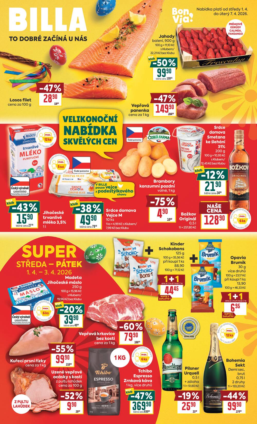 BILLA od 1.4. do 7.4.2026