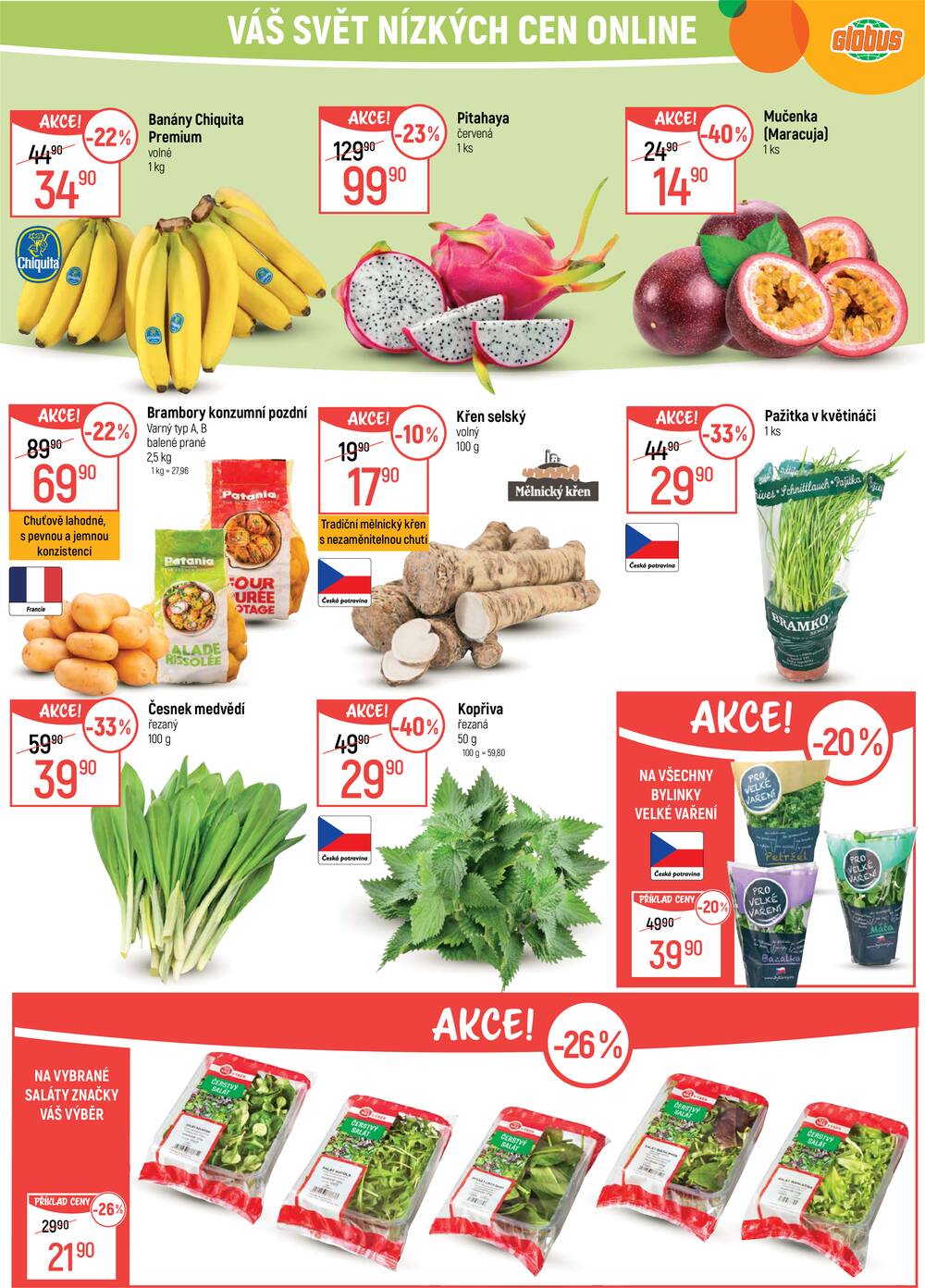 Akční leták Globus 1.4. - 7.4.2026 - Globus Praha - Centrum Černý Most