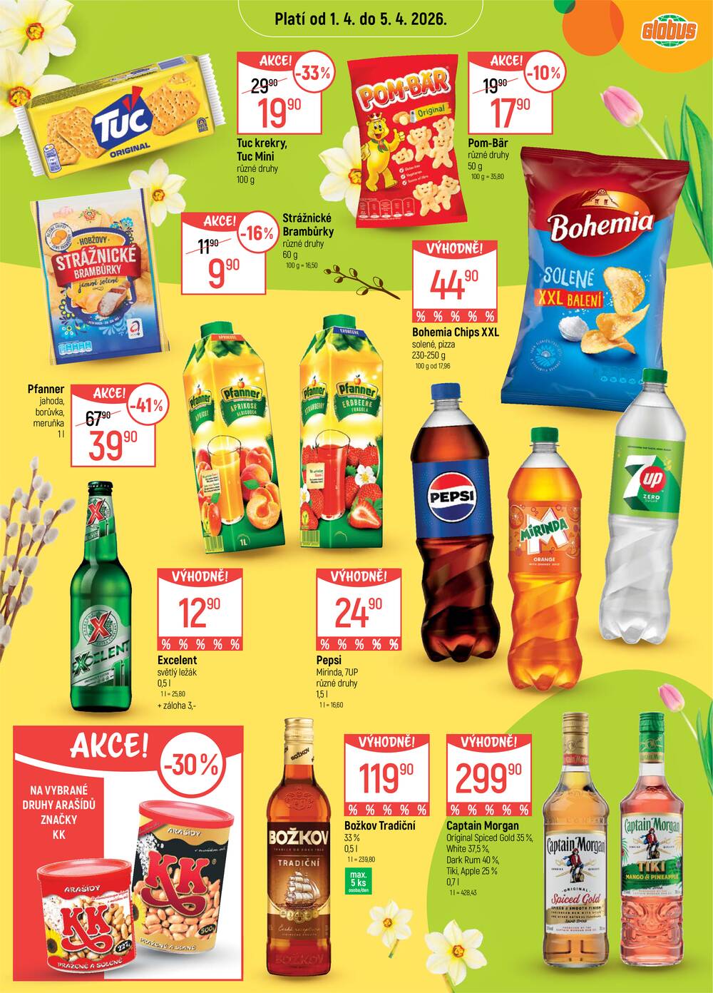 Akční leták Globus 1.4. - 7.4.2026 - Globus Praha - Centrum Černý Most