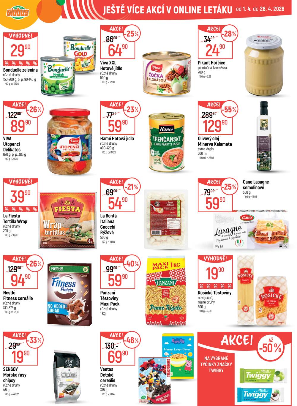 Akční leták Globus 1.4. - 7.4.2026 - Globus České Budějovice