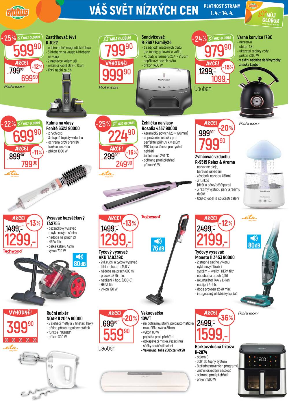 Akční leták Globus 1.4. - 7.4.2026 - Globus Havířov