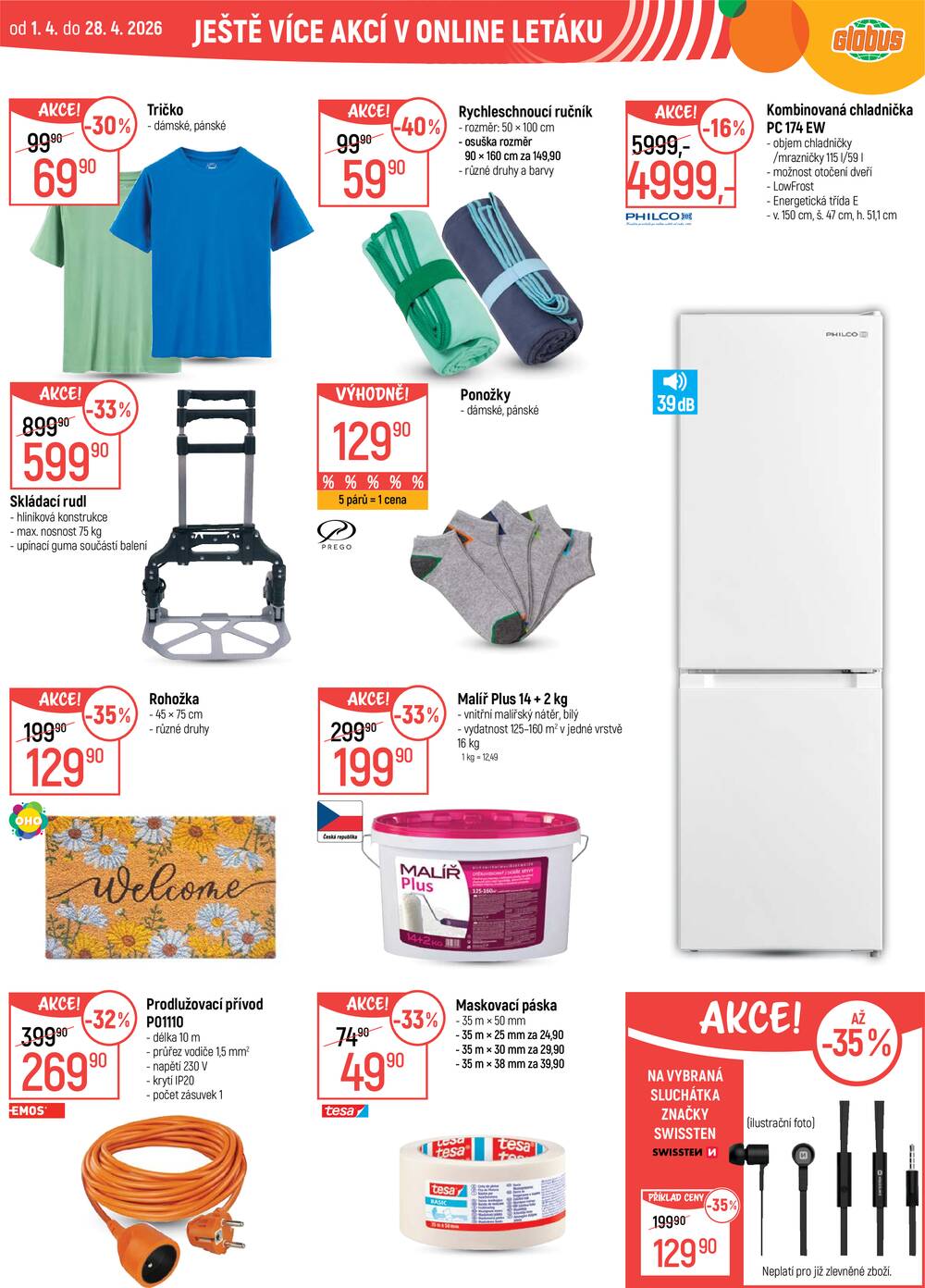 Akční leták Globus 1.4. - 7.4.2026 - Globus Jenišov u Karlových Varů