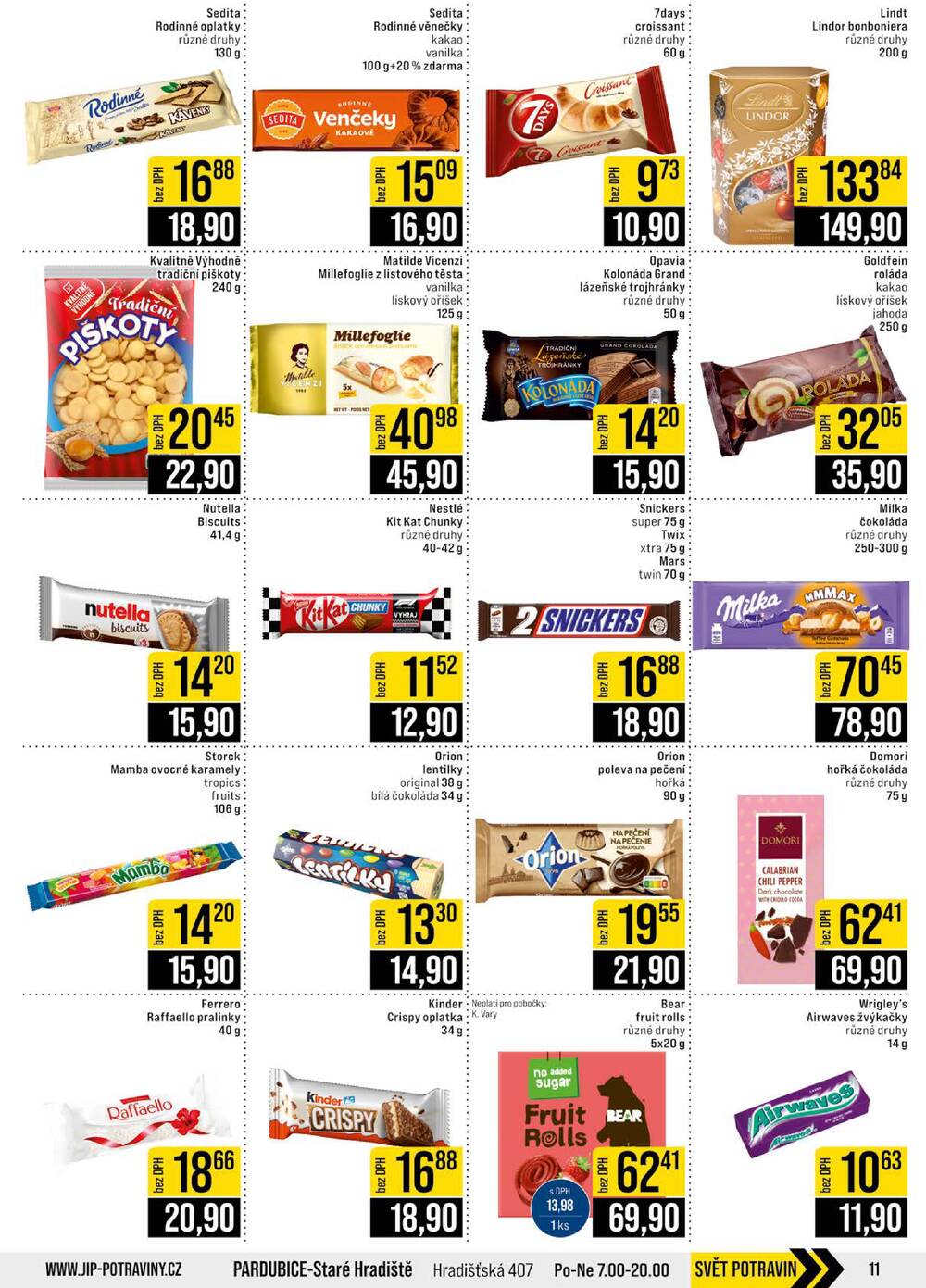 JIP Cash & Carry Brno, Praha, Ostrava, Jilemnice, Pardubice, Ostrava, Karlovy Vary, Olomouc a Zlín od 1.4. do 7.4.2026