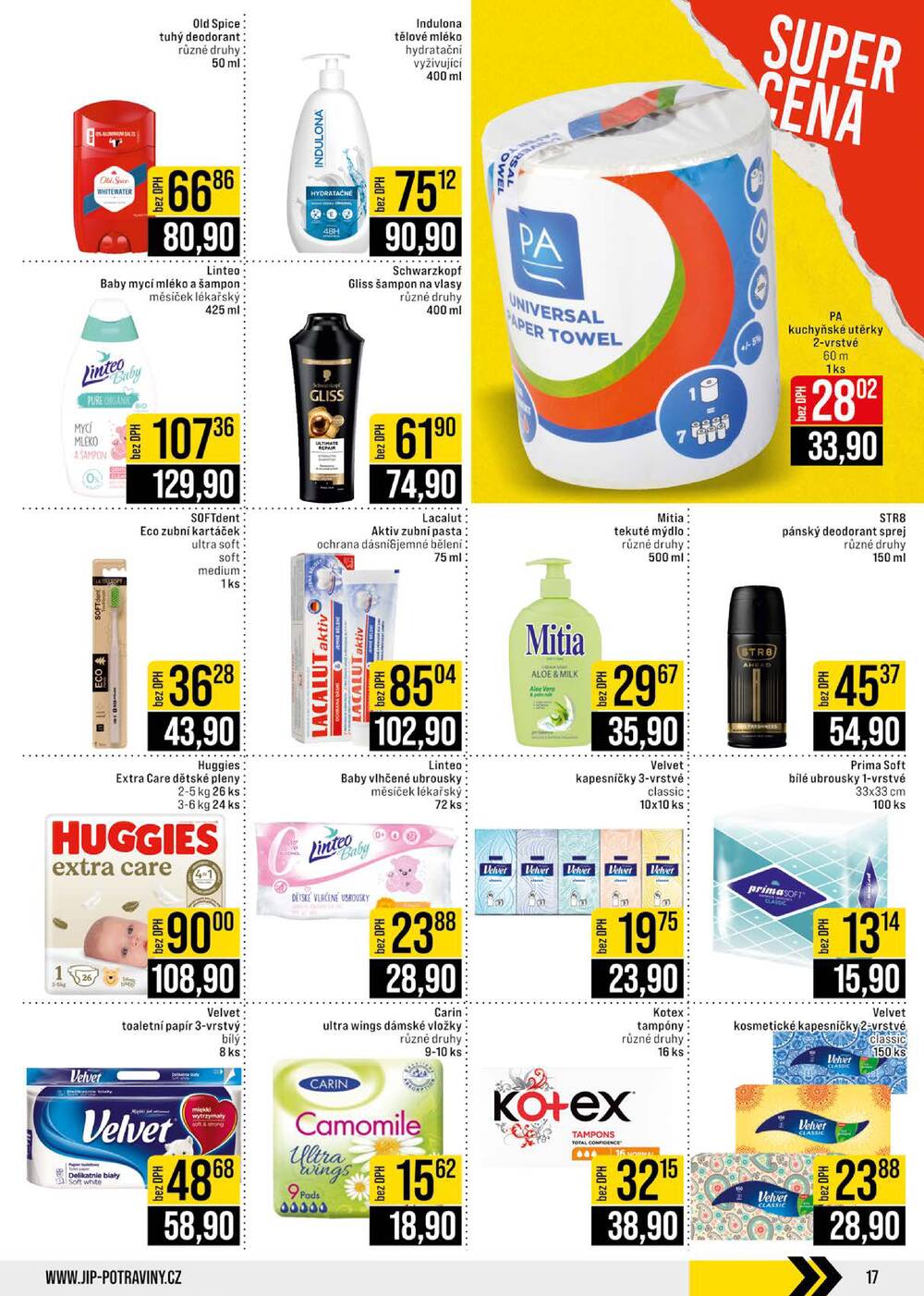 JIP Cash & Carry Brno, Praha, Ostrava, Jilemnice, Pardubice, Ostrava, Karlovy Vary, Olomouc a Zlín od 1.4. do 7.4.2026