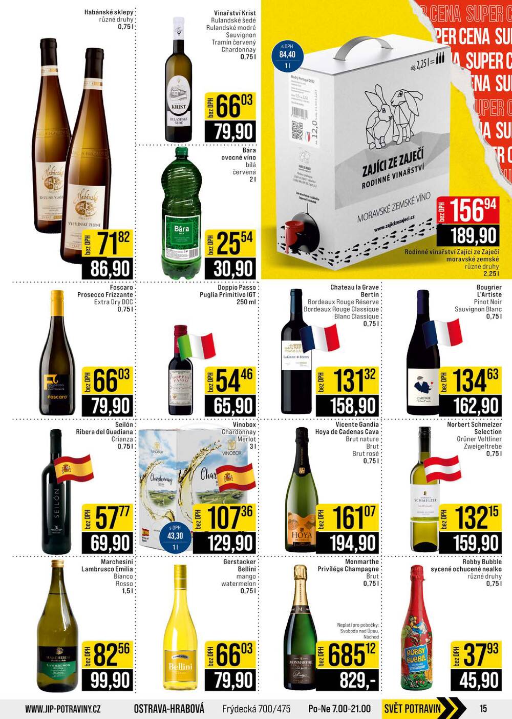 JIP Cash & Carry České Budějovice, Most, Náchod, Polička, Sušice a Svoboda nad Úpou od 1.4. do 7.4.2026