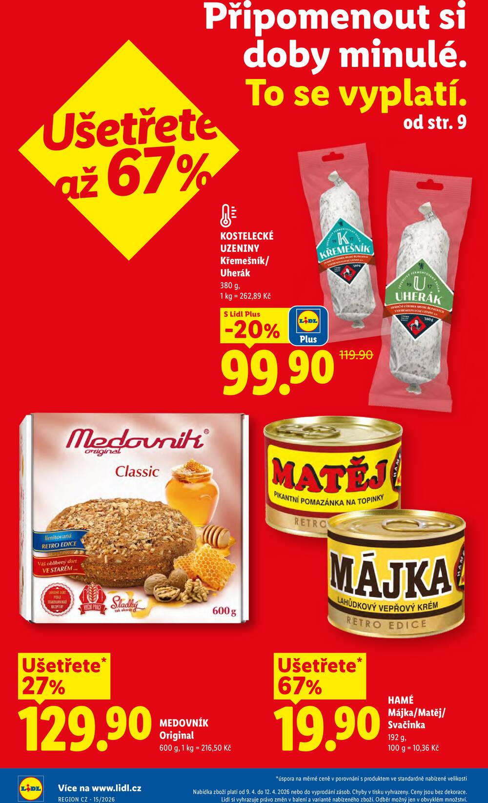 Lidl Čtvrtek od 9.4. do 12.4.2026