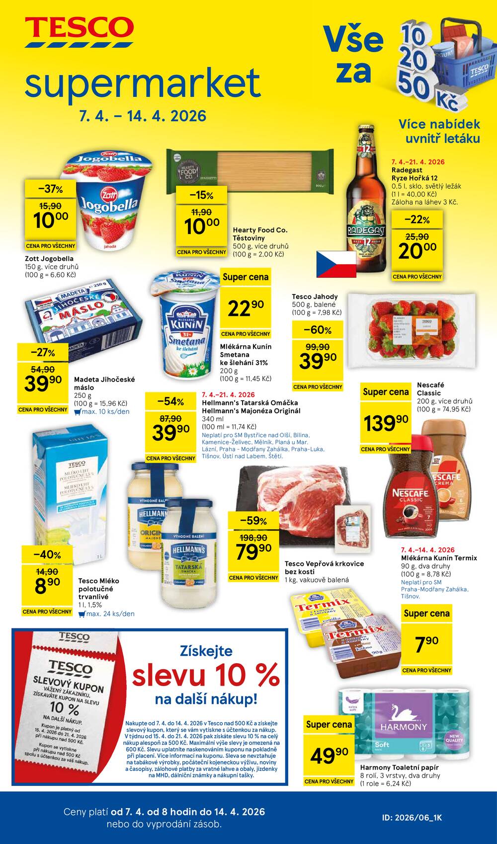 Leták Tesco - Tesco supermarkety od 7.4. do 14.4.2026 - strana 1