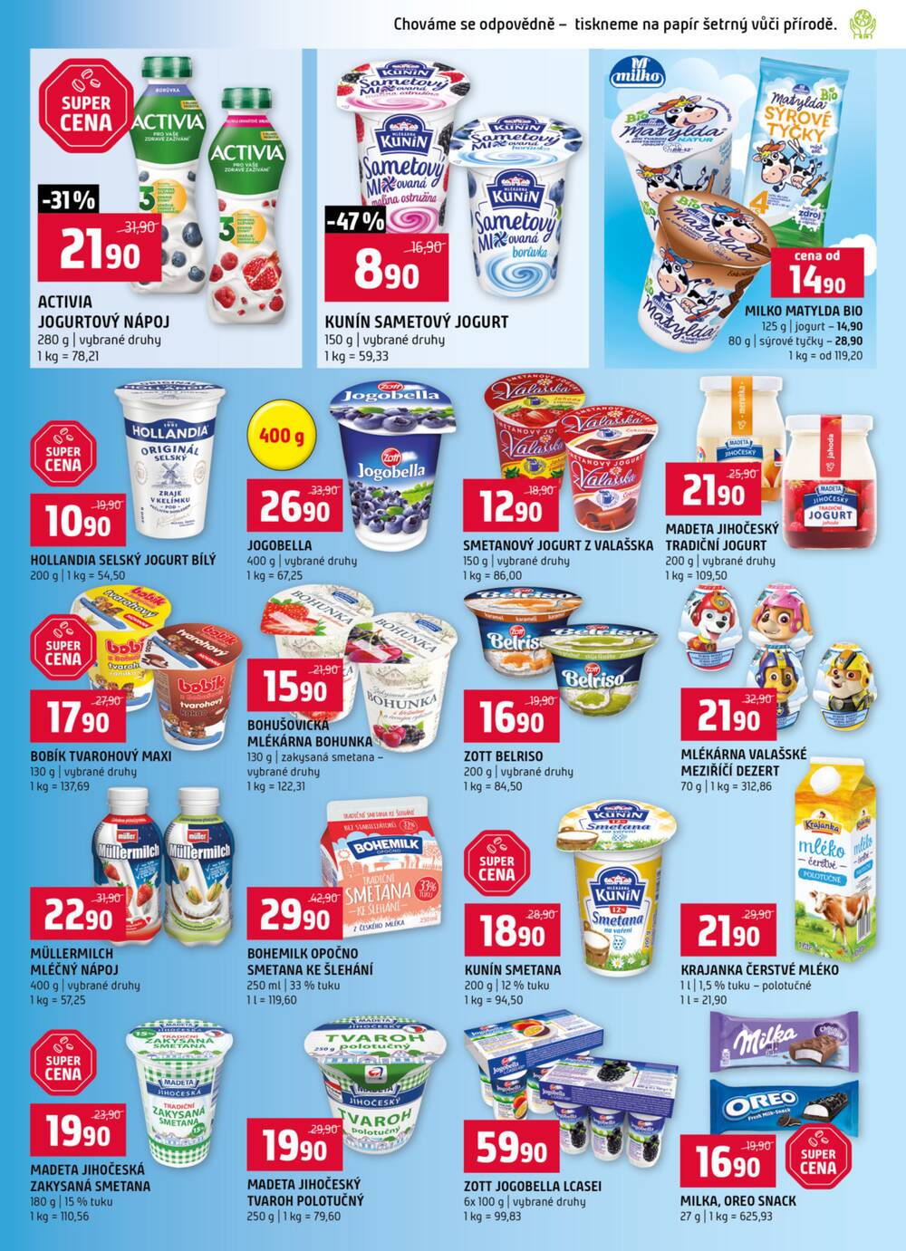 Terno Třeboň, Týn n. Vlt., Bechyně, Trhové Sviny, Hradec Králové, Zlín, Český Krumlov, Prachatice, Jihlava, Strakonice, Tábor, Borovany od 15.4. do 21.4.2026