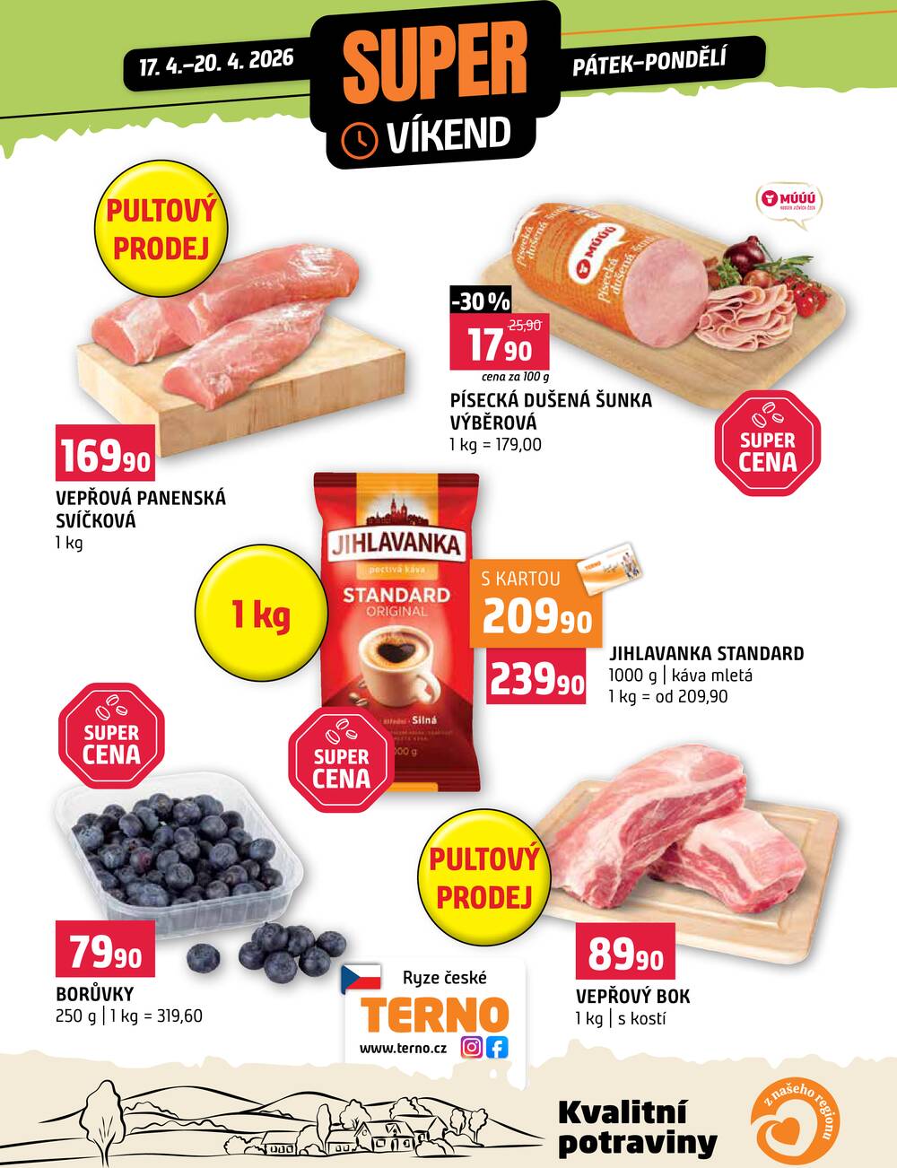 Leták Terno - Terno Víkendová akce od 17.4. do 20.4.2026 - strana 1