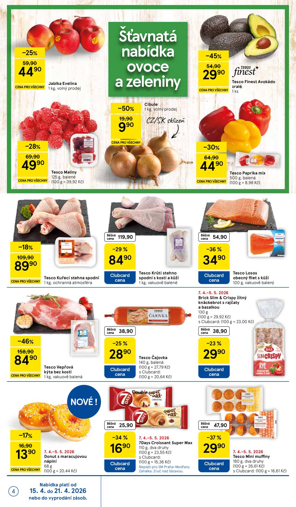 Tesco supermarkety od 15.4. do 21.4.2026