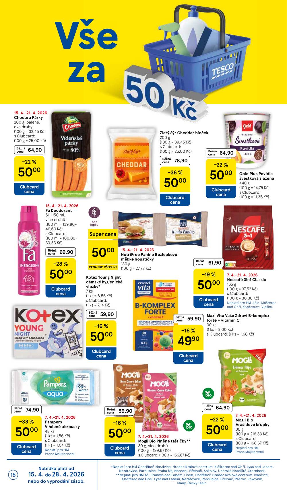 Tesco malé hypermarkety od 15.4. do 21.4.2026