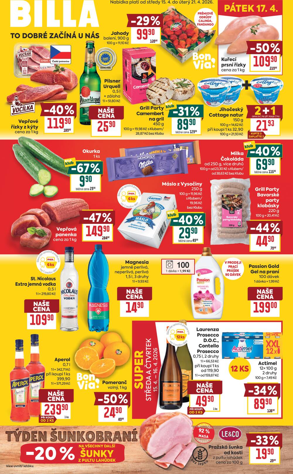 BILLA od 15.4. do 21.4.2026