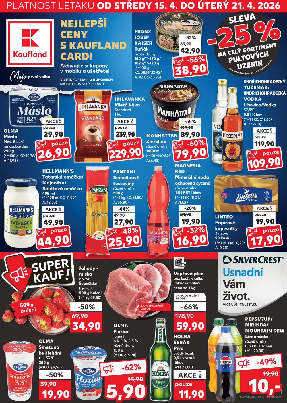 Leták Kaufland - Kaufland 15.4. - 21.4. - Kaufland - Ostrava - Poruba - strana 1