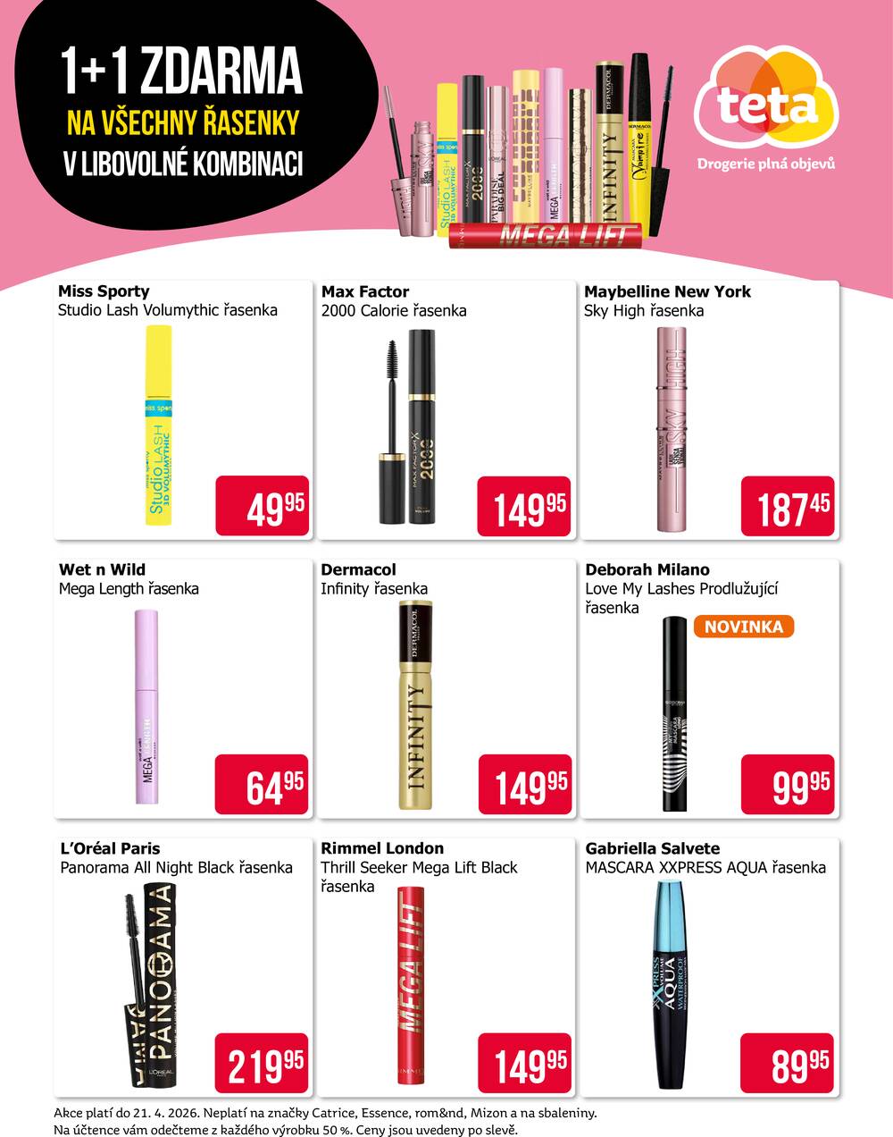 Leták Teta drogerie - Teta drogerie Řasenky od 13.4. do 21.4.2026 - strana 2