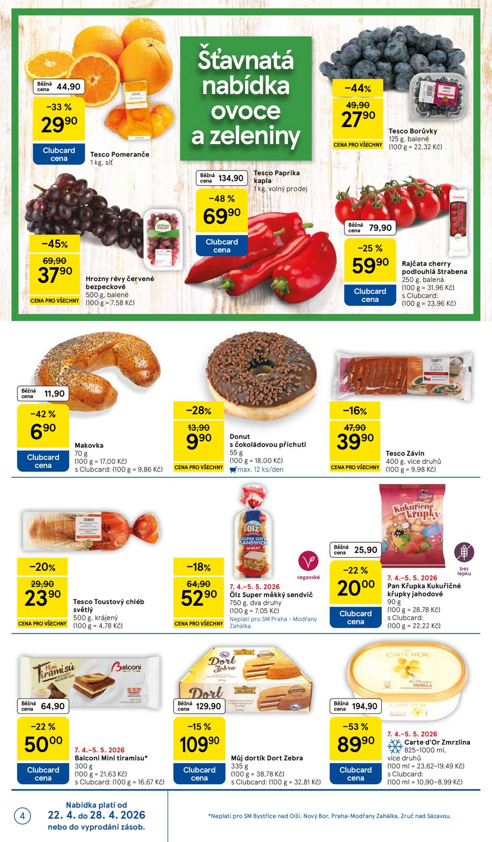 Tesco supermarkety od 22.4. do 28.4.2026