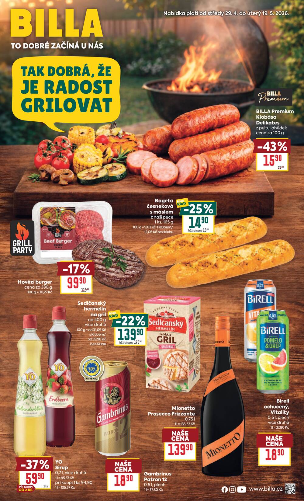 Billa katalog Gril od 29.4. do 19.5.2026