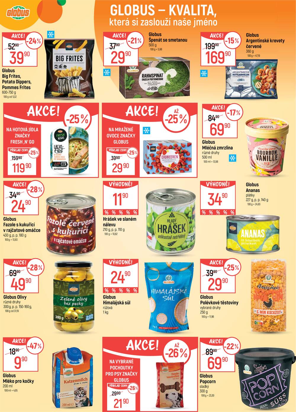 Akční leták Globus 22.4. - 28.4.2026 - Globus Praha - Centrum Černý Most