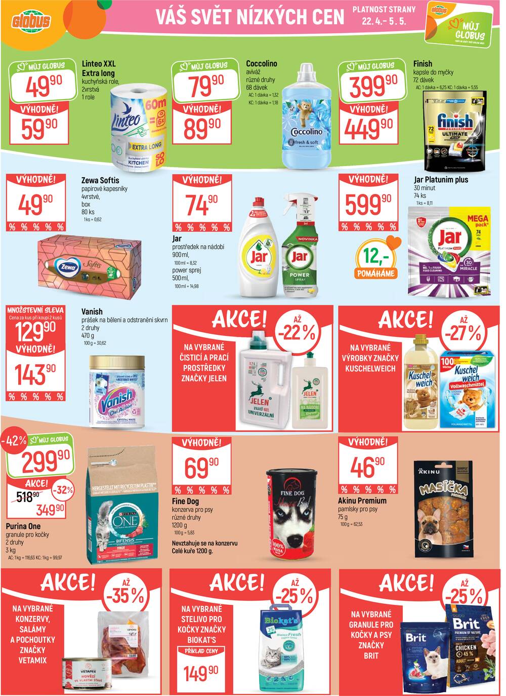 Akční leták Globus 22.4. - 28.4.2026 - Globus Praha - Centrum Černý Most