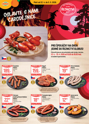 Leták Akční leták Globus 22.4. - 5.5.2026 - Globus Brno Ivanovice