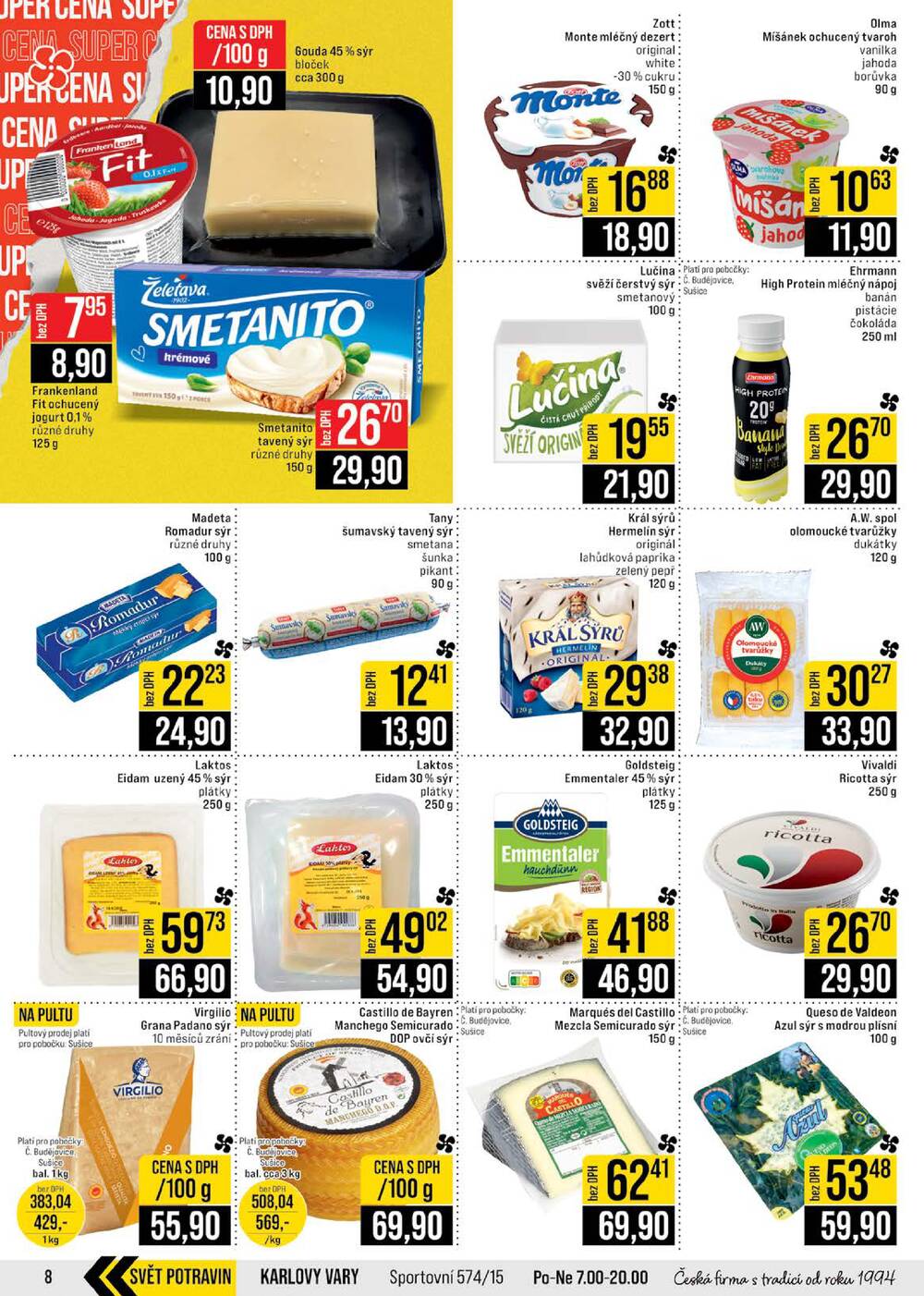 JIP Cash & Carry České Budějovice, Most, Náchod, Polička, Sušice a Svoboda nad Úpou od 22.4. do 28.4.2026