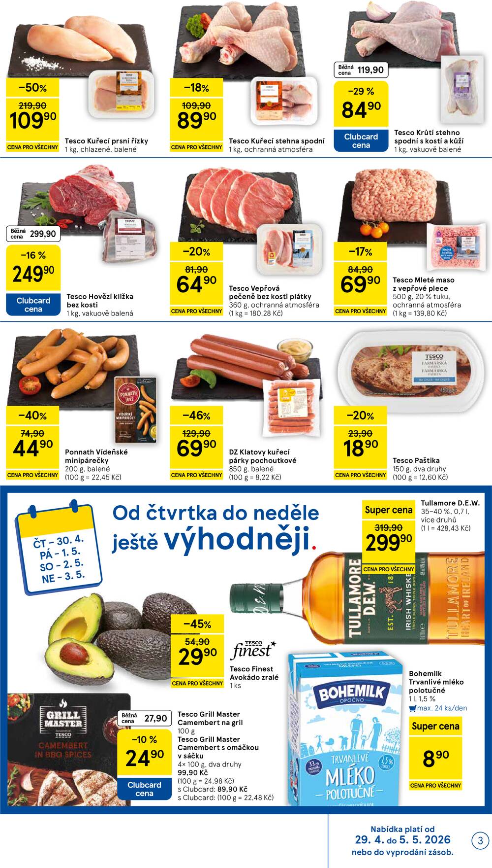 Tesco supermarkety od 29.4. do 5.5.2026