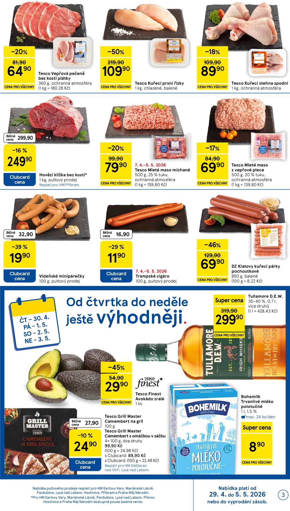 Tesco malé hypermarkety od 29.4. do 5.5.2026