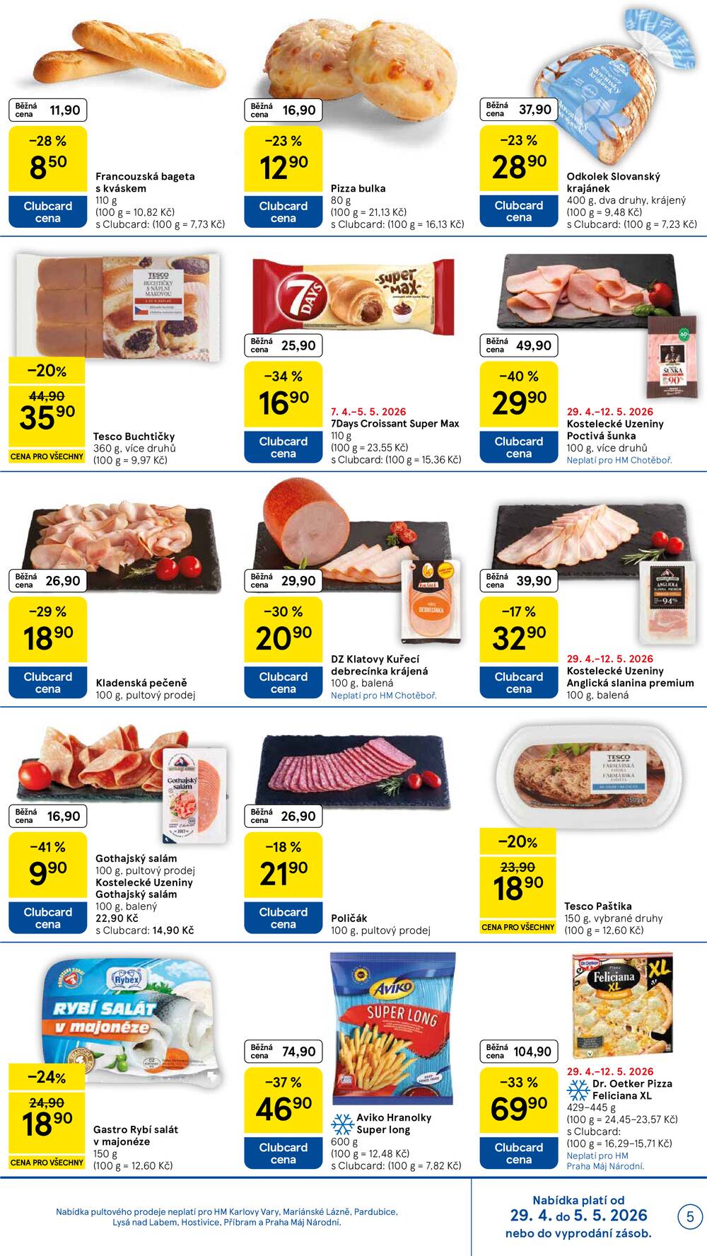 Tesco malé hypermarkety od 29.4. do 5.5.2026