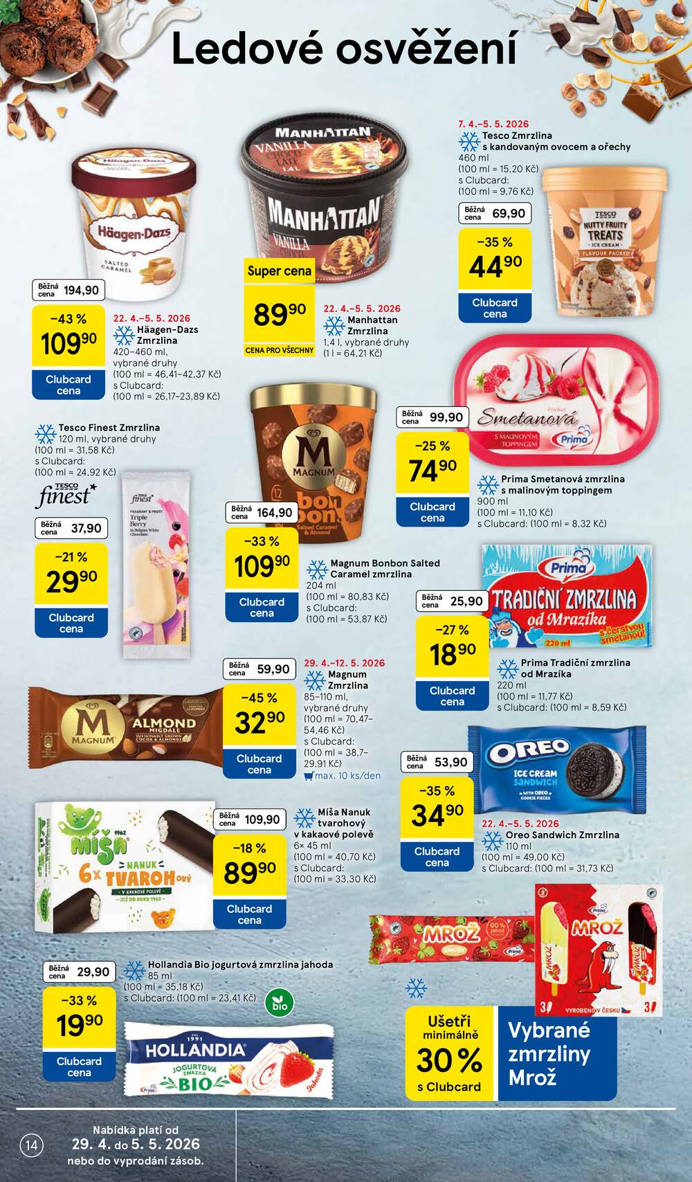 Tesco malé hypermarkety od 29.4. do 5.5.2026