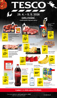 Leták Tesco malé hypermarkety od 29.4. do 5.5.2026