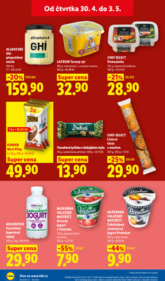 Lidl Čtvrtek od 30.4. do 3.5.2026