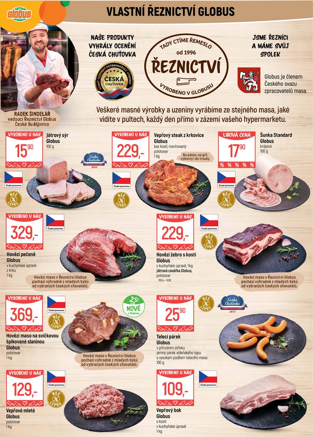 Akční leták Globus 29.4. - 5.5.2026 - Globus České Budějovice