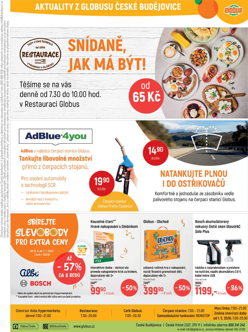 Akční leták Globus 29.4. - 5.5.2026 - Globus České Budějovice