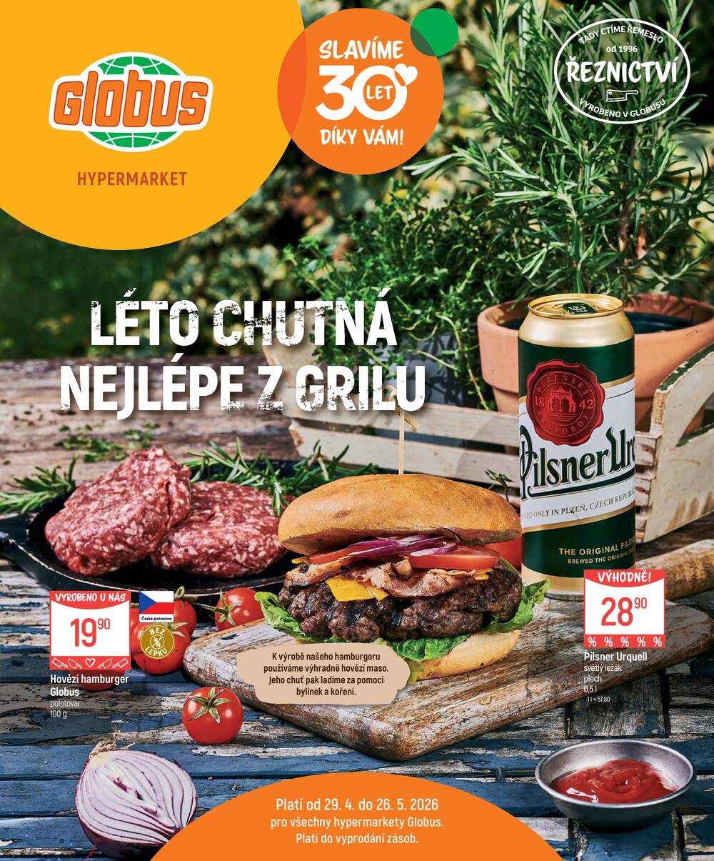 Leták Globus - Akční leták Globus 29.4. - 26.5.2026 - Globus Liberec - strana 1