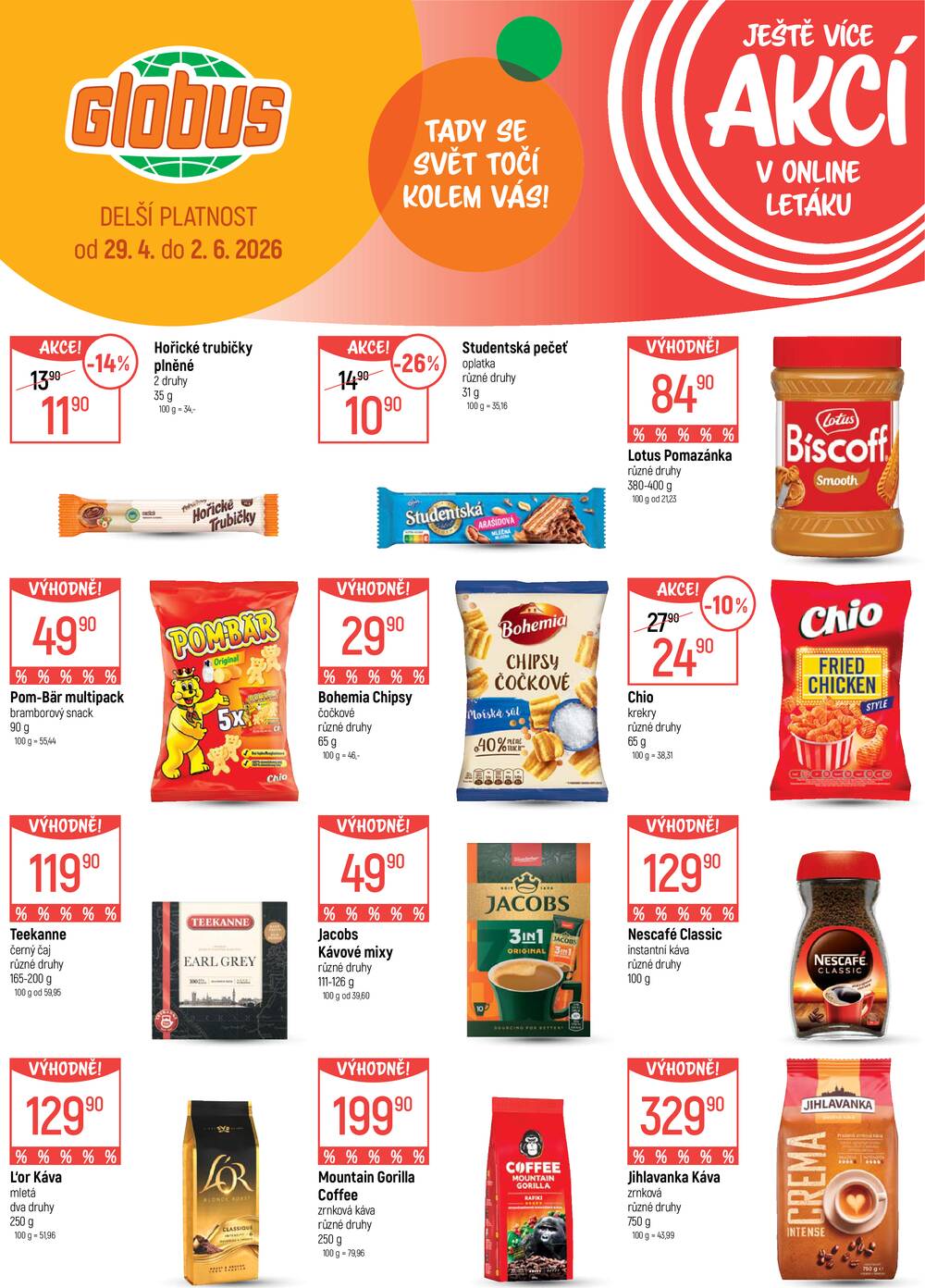 Akční leták Globus 29.4. - 5.5.2026 - Globus Trmice u Ústí nad Labem