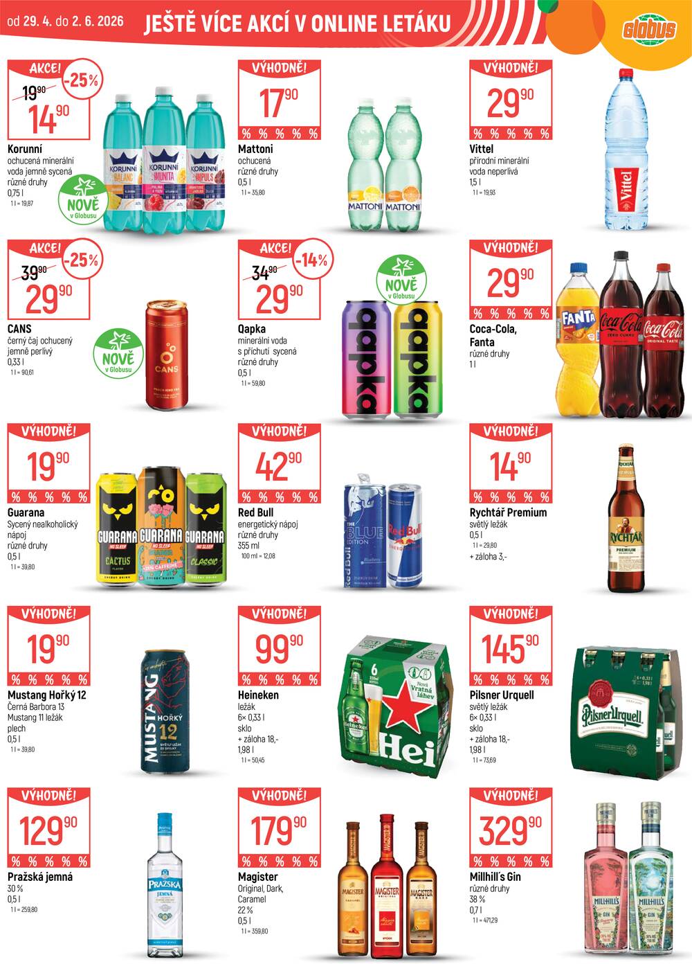 Akční leták Globus 29.4. - 5.5.2026 - Globus Praha - Štěrboholy