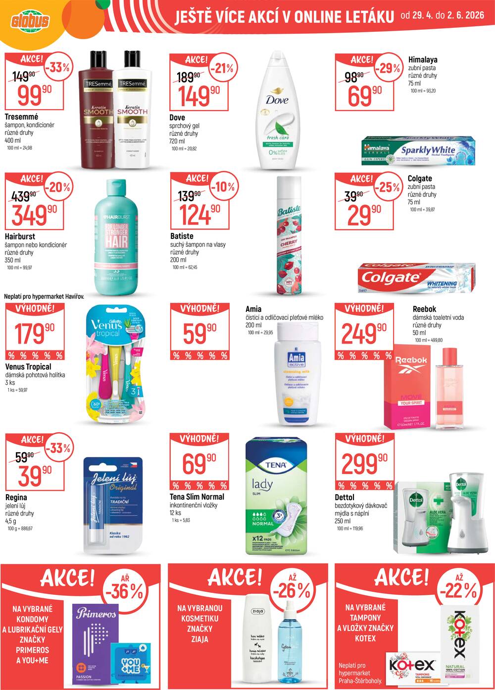 Akční leták Globus 29.4. - 5.5.2026 - Globus Praha - Štěrboholy
