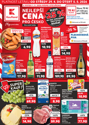 Leták Kaufland 29.4. - 5.5. - Kaufland - Jablonec nad Nisou (Jateční)
