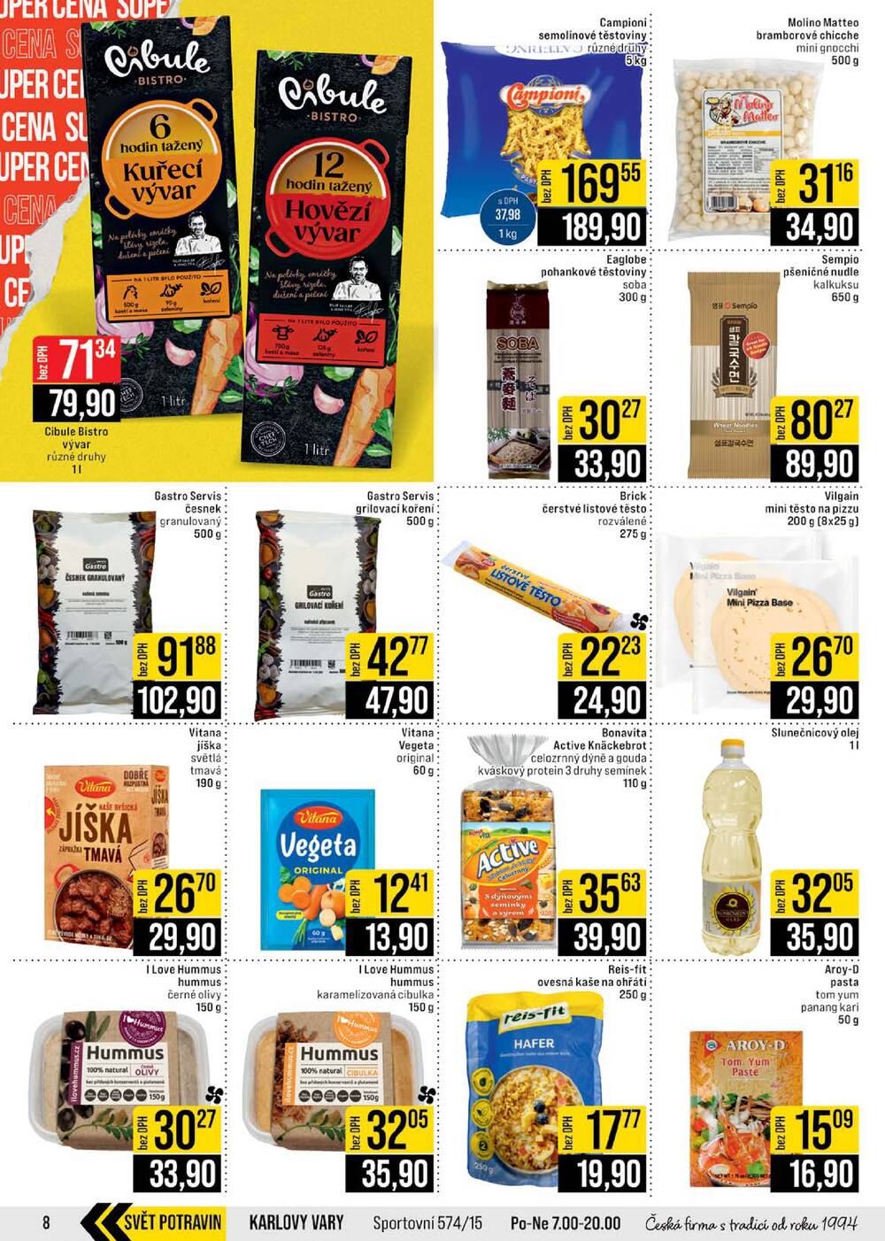 JIP Cash & Carry Brno, Praha, Ostrava, Jilemnice, Pardubice, Ostrava, Karlovy Vary, Olomouc a Zlín od 29.4. do 5.5.2026