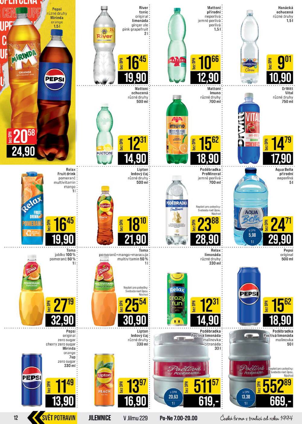 JIP Cash & Carry České Budějovice, Most, Náchod, Polička, Sušice a Svoboda nad Úpou od 29.4. do 5.5.2026