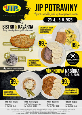 JIP Cash & Carry České Budějovice, Most, Náchod, Polička, Sušice a Svoboda nad Úpou od 29.4. do 5.5.2026